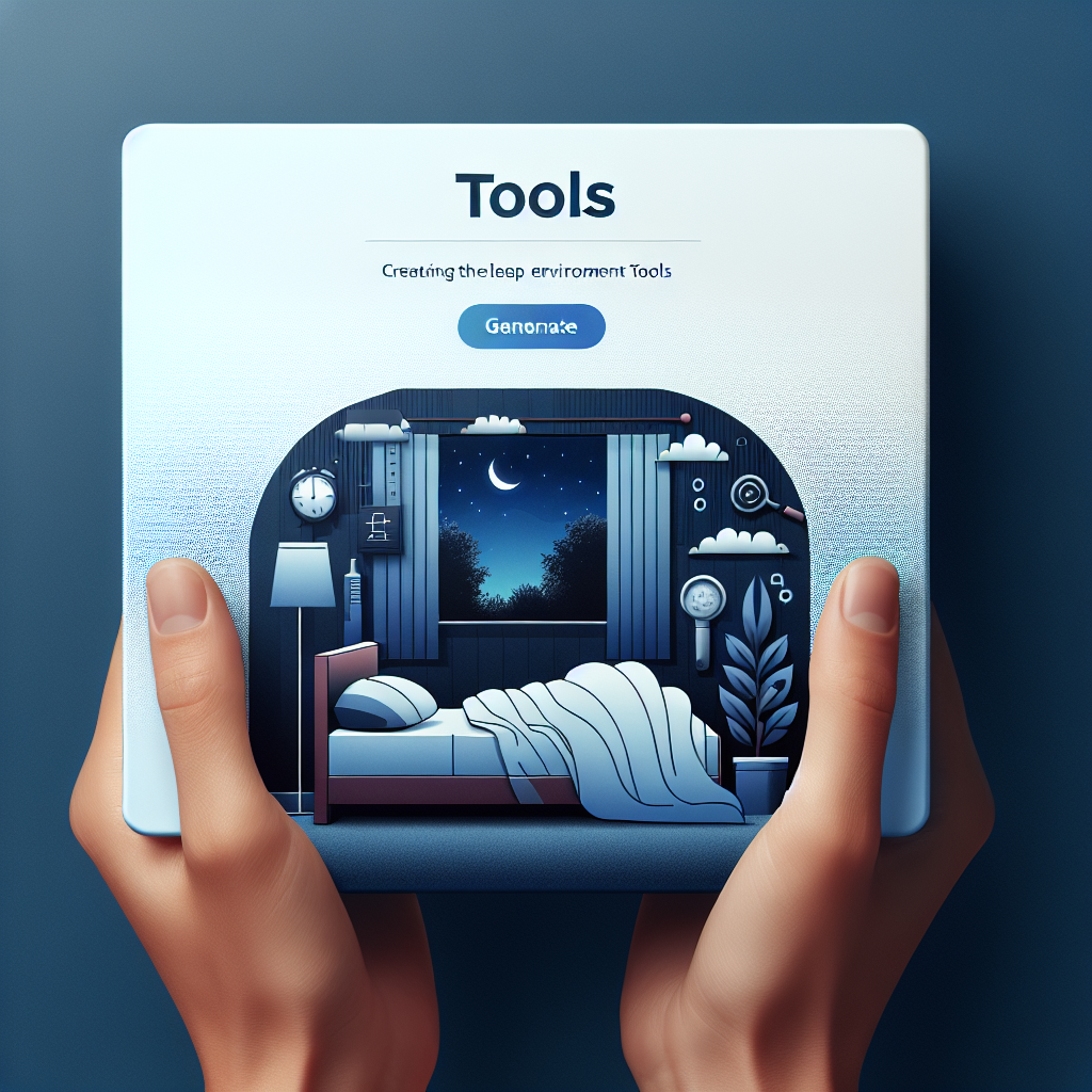 Schlafumgebungs-Tools
