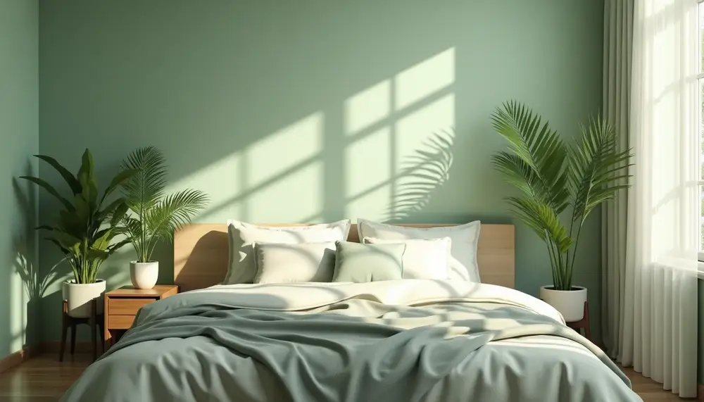 So gestalten Sie ein Schlafzimmer Salbeigrün für besseren Schlaf